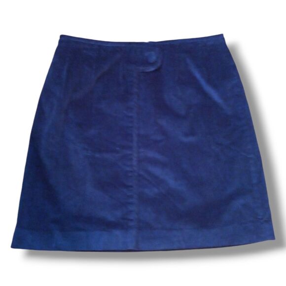 Crown and Ivy Aline Velvet Corduroy Skirt-Size 8-Lined-Button Detail-Zip Close - Picture 1 of 6